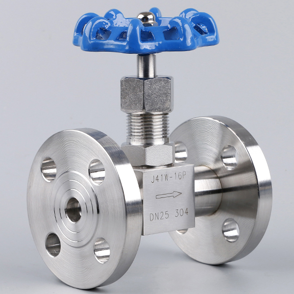 Flange needle valve